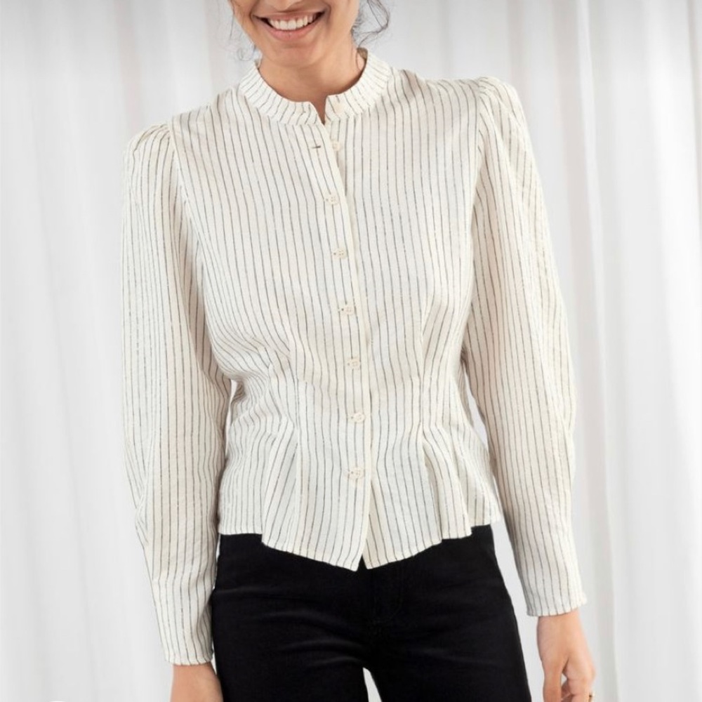 & Other Stories Button Up Blouse NWT